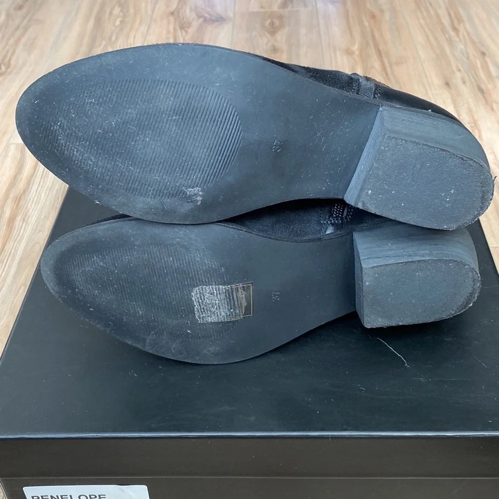 Dune London Penelope Black Suede/Leather Low Ankle Boot- Size 6M/ 37 - Picture 9 of 16